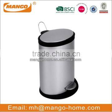 Round Cover Stainless Steel Pedal Waste Bin photo-6
