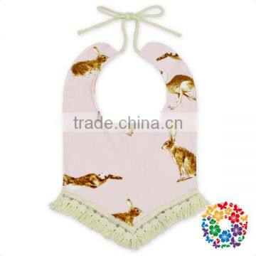 Wholesale Flower Print Organic Baby Bibs One Size Fits Tassel Baby Bandana Drool Bibs photo-6