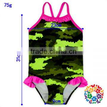 Baby Kid Camouflage Beach Wear One Piece Swimsuit Cross Back Children Swimwear photo-2
