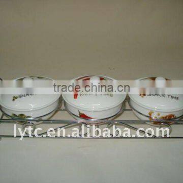 Empty Ceramic Spice Jar With Stainless Steel Stand for Kitchenware photo-2