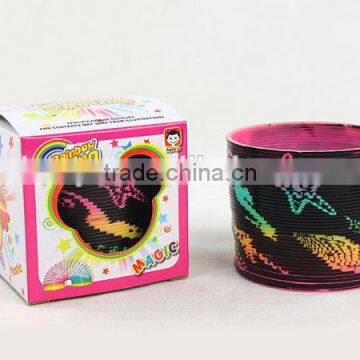 plastic magic rainbow spring with printed sea shell toys/hot sale rainbow circle