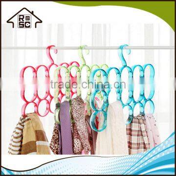 NBRSC Shipment in Time Plastic Scarf Hanger 15 Holes Scarf Organizer Belt Hook Silk Tower Rack photo-4
