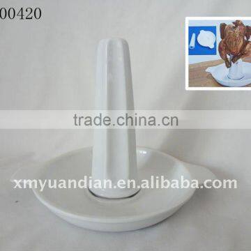 plate for roast chicken or duck or turkey with skewer