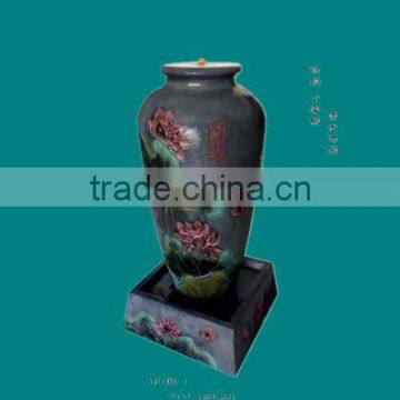 Elegance Fiber Glass Vase Water Fountain photo-3