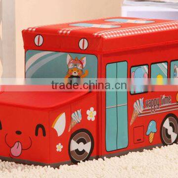 Bus Shape Storage Boxes,non Woven Fabric Storage Box Storage Bins,collapsible Foldable Storage Packing Box With Lid and Handle photo-3