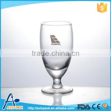 Professional clear aviopack printed glass wine cup for airplane