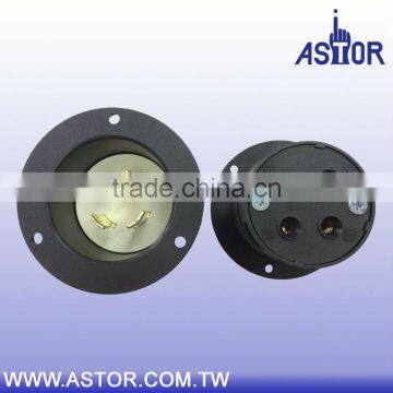 30A 125/250V L14-30P Twist Lock flanged Inlet Electric Plug