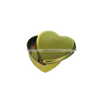 Heart-shape choclate tin box