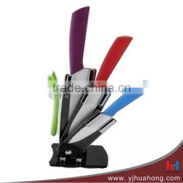 4pcs Professional Kitchen Ceramic Knife Set with Colorful Handle