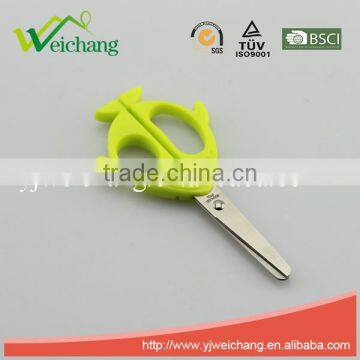 WCSC215 Premium Novelty Wholesale Soft Handle Colorful School Children Plastic Scissors Fish Shape Funny Shape New Handle Design photo-2
