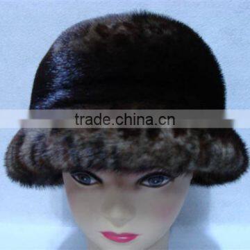 Mink fur winter hats for women