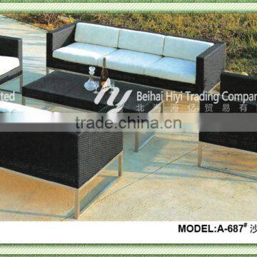 PE rattan garden sofa set outdoor furniture