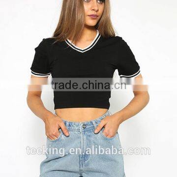 Hot selling women crop t shirts in bulk