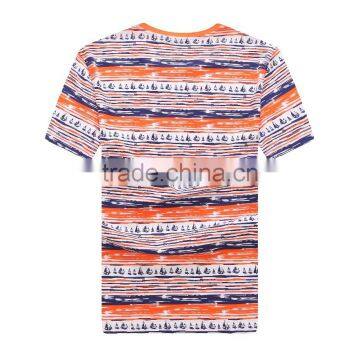 Men's Full Printed Short t Shirt (100%cotton )with Round Neck photo-2