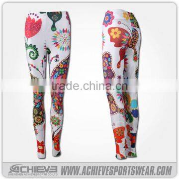 2017Hot Style Customized Sublimated Printing High Waisted Yoga Leggings photo-5