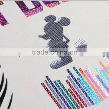 Iron on laser Motifs Hot Spangle hologram stickers laser cutting