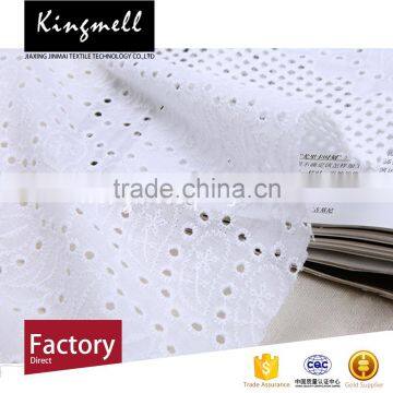 Wholesale Organic White Cotton Fabric With 100% Cotton for Lady Dress photo-5