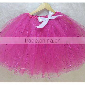 The new solid color sweet bowknot skirts wholesale, wind net tutu skirt yarn bright pink skirt