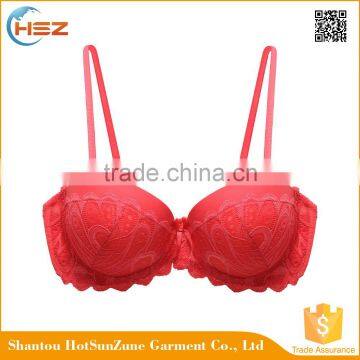 HSZ-58042 2016 Wholesale Lady Sexy Breast Full Up Bra Colorful Girls Underwear Bras Plus Size
