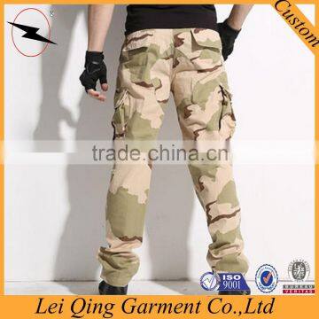 Mens Top Quality Pockets Camouflage Knee Zipper Pants photo-2