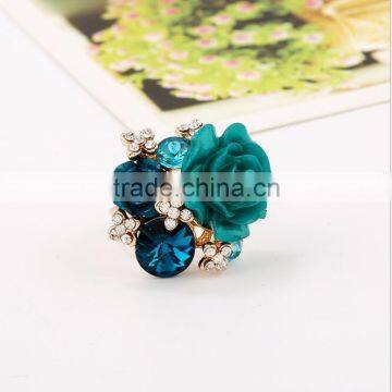 Zm53233a Christmas Hand Decoration Women Ring Jewelry Ladies Finger Rings With Rose Red photo-4