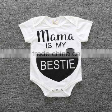 S17532A Girl Cotton Bodys Love Pattern Mom's My Bestie Jumpsuit Summer Jumpsuit photo-3