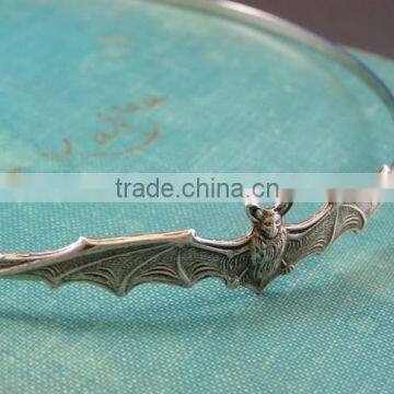 Bat Headband Vampire Silver Head Piece Goth Halloween Hair Accessory photo-4