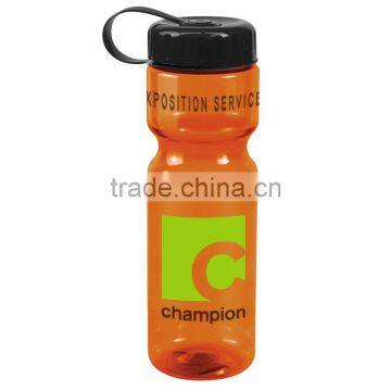 USA Made 28 oz Transparent Sports Bottle With Tethered Lid - BPA/BPS-free, FDA Compliant and Comes With Your Logo photo-3