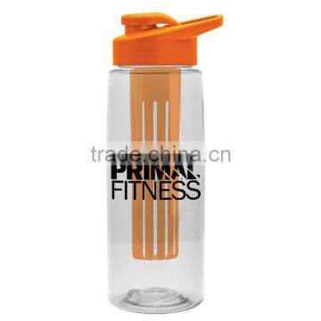 USA Made 26 oz Tritan Infuser Flair Bottle & Drink-Thru Lid - BPA-free, has a long infuser basket and comes with your logo