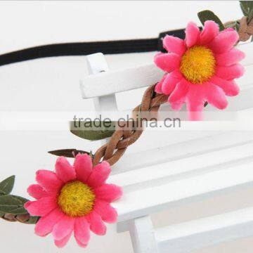Wedding Flower Elastic Headband ,Bridal Hair Wreath Hair Accessory photo-4
