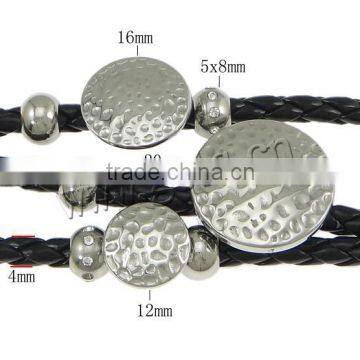 Bracelet Men Leather PU Bracelet With Stainless Steel Leather Bracelet Wholesale photo-3