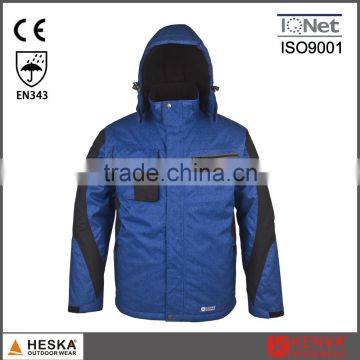 Safety garments mens parka winter jacket with waterproof EN343