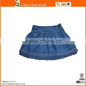 Hot Selling Custom Denim Skirts With Lace