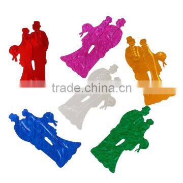 PVC Confetti Party Decoration Wedding Bride and Groom At Random photo-3