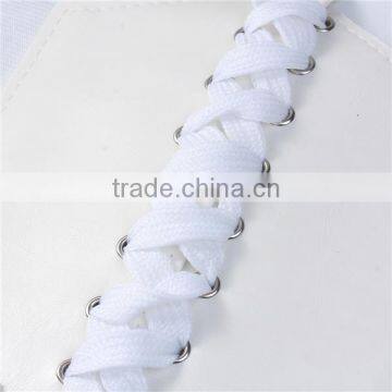 High Quality Ladies Wide White PU Leather Elastic Wide Waist Belt photo-2