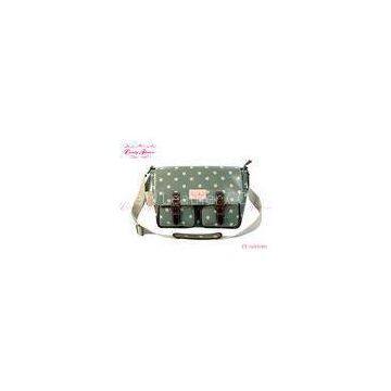 Green and Pink polka dot crossbody bag , cute messenger bags for women