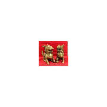 bronze fortune Unicorn carving (product is a pair)