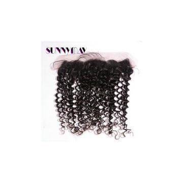 Unprocessed 13x4 Silk Base Lace Frontals Natural Color Brazilian Virgin Human Hair Deep Curly With Baby Hair