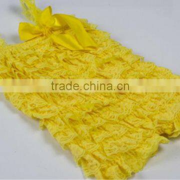 Promotion Solid Colors Lace Romper Petti Baby Girl Lace Romper Newborn Infant Jumpsuit Children Clothes photo-5