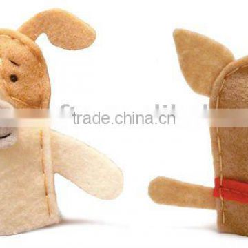 custom dog felt finger puppet