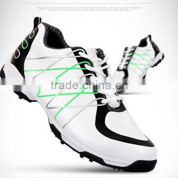 black white anti slip micro fiber golf shoes/little hll light water proof breathable golf shoes/amazing golf shoes