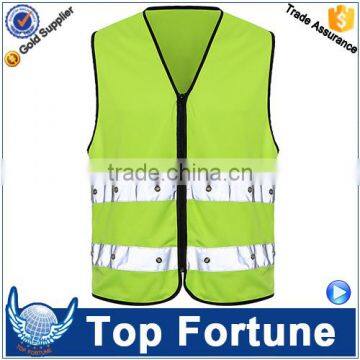 short sleeve Reflective Safety Vest with zipper