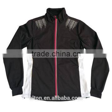 201501007020 Reflective Print Black Women's Soft Shell Jacket photo-3