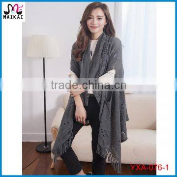 New trend women' fashion knitting pattern shawl scarf