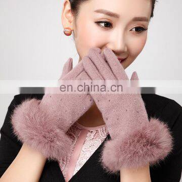 Wholesale Winter Popular Winter Gloves Ladies Touch Screen Cashmere Gloves