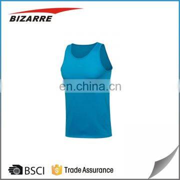 Cool 100% polyester breathable running singlet men