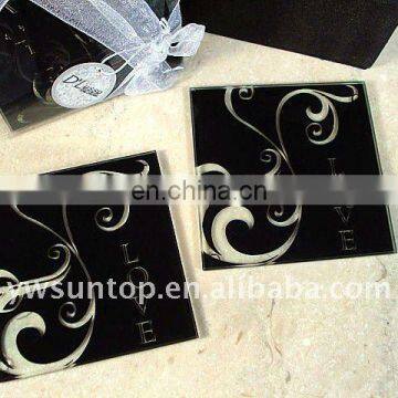 wholesale black cloud glass coaster wedding favors gifts slippers