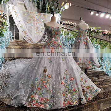LS00147 Best Selling off Shoulder Lace Applique Luxury Baby Laced Flower Girls Dresses photo-3