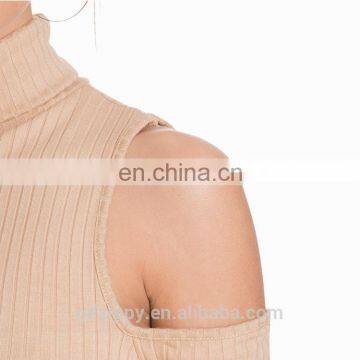 Pink Drape Side Halter Neckline Fashion Woman Dress photo-4