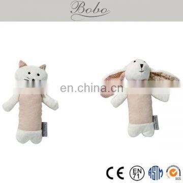 ASTM /EN71 Hot Selling Cat Plush Baby Rattle Toy Top Quality